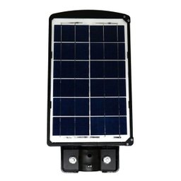 Luminária Solar Poste LED 50W Sensor Proximidade Controle Quintal Jardim Rua Kit 4 Unidades - 4