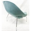 Ver imagem 5 de Poltrona Womb Chair com puff tecido veludo verde menta - Poltronas do Sul