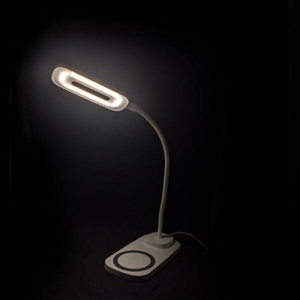 Luminária de Mesa LED Carregamento Sem Fio Induçao Celular Touch Articulavel 3 Cores - 7