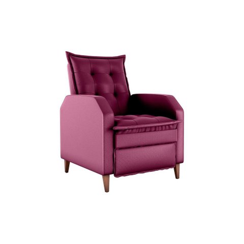 Poltrona Papai Reclinável Sala Mx 65 Yaris Veludo Marsala Matrix Original