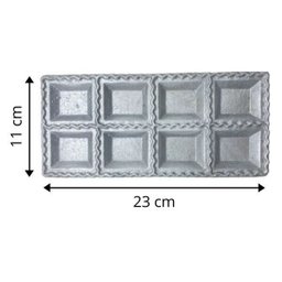 Forma Para Pastel Torteloni Ravioli Em Alumínio 8 Cavidades - 2