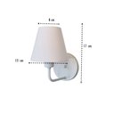 Ver imagem 3 de Arandela Clássica Branca Tecido Branco com Interruptor Uso Salas, Cabeceiras de Cama