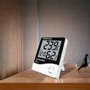 Ver mais imagens de Termômetro Digital e Higrômetro para Medição de Umidade do Ar com Relógio Digital