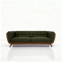 Ver imagem 4 de Sofá 3 Lugares 240cm Pés Madeira Premium Compose Bouclê Corino Sala Clinica Recepçao Luxo