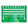 Placa de Sinalizaçao Saida Emergência LED Bateria Recarregavel Lâmpada Luz Iluminaçao Empresa - 5