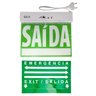 Placa de Sinalizaçao Saida Emergência LED Bateria Recarregavel Lâmpada Luz Iluminaçao Empresa - 2