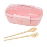 Marmita Pote 650ml Tampa Garfo Colher:rosa - 1