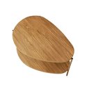 Ver imagem 4 de Mesa Lateral Decorativa Orgânica Pé Metal Tampo Mdf Moderna Canela