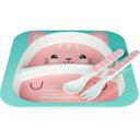 Ver imagem 2 de Kit Refeição Gatinho Buba Ref:13209 3 Meses+ Un Verde Água-rosa