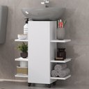 Ver imagem 1 de Gabinete Armário de Banheiro com Rodízios para Pia de Coluna Multimóveis MP5027 Branco