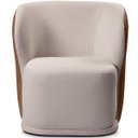 Ver imagem 4 de Kit 2 Poltronas para Sala e Escritório Base Giratória Corven Corino Marrom/Linho Bege