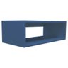 Kit 2 Unidades Mesa De Cabeceira Suspenso Criado Mudo Mdf Nicho Quarto 20x60x31cm - Azul - 3