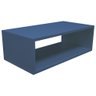 Kit 2 Unidades Mesa De Cabeceira Suspenso Criado Mudo Mdf Nicho Quarto 20x60x31cm - Azul - 2
