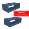 Kit 2 Unidades Mesa De Cabeceira Suspenso Criado Mudo Mdf Nicho Quarto 20x60x31cm - Azul - 1