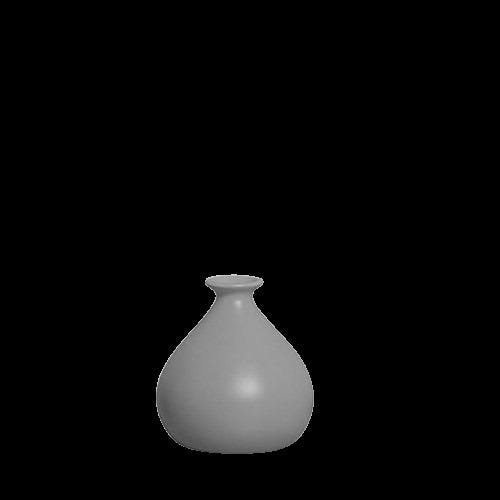 Vaso Decorativo Clara em Cerâmica Cimento Fosco Pequeno