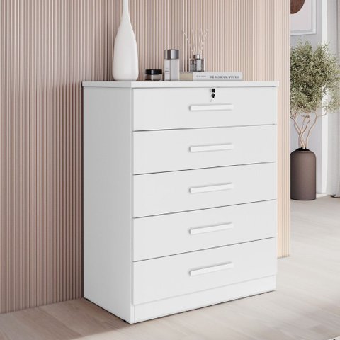 Comoda Elegance 5 Gavetas Una Mobília