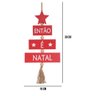 Placa Decorativa Então é Natal Vermelho 39x10 cm - D'Rossi DRossi Placa Então é Natal - 3