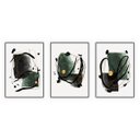 Ver imagem 1 de kit com 3 Quadros Decorativos Abstratos com Moldura e Vidro para Sala Quarto Escritório e Clínica 72