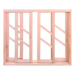 Janela Vitro de Madeira 100x120x7 Vidro Diagonal Sala Quarto