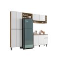 Ver imagem 1 de Cozinha Completa Modulada 230cm com Balcão e Armário Aéreo Vanessa - Am/bc - Ajl Móveis