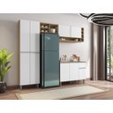 Ver imagem 2 de Cozinha Completa Modulada 230cm com Balcão e Armário Aéreo Vanessa - Am/bc - Ajl Móveis