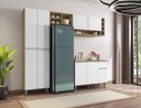 Ver imagem 2 de Cozinha Completa Modulada 230cm com Balcão e Armário Aéreo Vanessa - Am/bc - Ajl Móveis