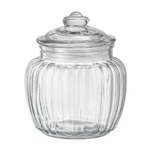 Porta mantimento em vidro com tampa Hermética 575 ML