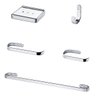 Conjunto 2 Kits Acessorio Banheiro 5 Peças Metal Cromado - 2