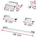 Ver imagem 3 de Conjunto 2 Kits Acessorio Banheiro 5 Peças Metal Cromado
