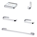 Ver imagem 2 de Conjunto 4 Kits Acessorio Banheiro 5 Peças Metal Cromado