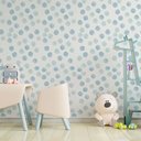 Ver imagem 1 de Papel de Parede Adesivo Infantil Bolinhas Azul 2,80m