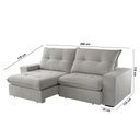 Ver imagem 6 de Sofá Athenas Linho 02 Módulos 120 Cm B25cm Meu Sofá Online A230 Linho Cinza