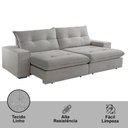 Ver imagem 4 de Sofá Athenas Linho 02 Módulos 120 Cm B25cm Meu Sofá Online A230 Linho Cinza