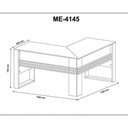 Ver imagem 5 de Mesa Escrivaninha Angular Para Escritorio Me4145 Branco