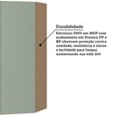 Ver imagem 3 de Armário Aéreo Canto Diagonal 74cm 2 Portas Slim Luciane Móveis