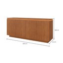 Ver imagem 2 de Buffet Luminus 4 Portas C/led - Mv - Rei de Casa Naturale