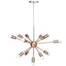 Lustre Pendente Sputnik 12 Lâmpadas E27 Cobre Rose Bivolt Ty0712R - 1
