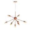 Lustre Pendente Sputnik 8 Lâmpadas E27 Cobre Rose Bivolt Ty0708R - 1