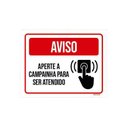 Ver imagem 1 de Kit 10 Placas Aviso Aperta Campainha Ser Atendido