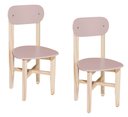 Ver imagem 1 de Kit 2 Cadeiras Colorê Infantil Assento e Encosto Rosa Base em Madeira Maciça Pinus
