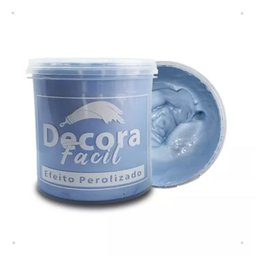 Cimento Queimado com Efeito Perolizado Decora Fácil 1kg - Baby Blue - 5