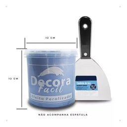 Cimento Queimado com Efeito Perolizado Decora Fácil 1kg - Baby Blue - 4