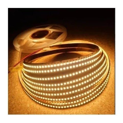 Fita Led 3528 240 Led's 5 Metros Profissional Ip20 12v 18w Branco Quente 2800k