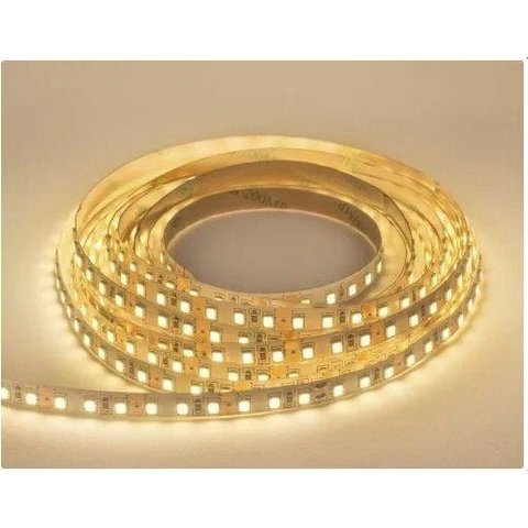 Fita Ultra LED 5054 Branco Quente 2800K 600 LED Profissional 18W / metro sem Silicone Rolo 5 metros 