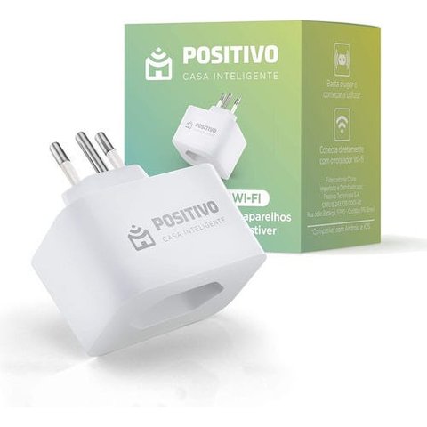 Tomada Inteligente Smart Plug Max 16a Wi-fi Positivo 3 Pinos Google Home Alexa Bivolt