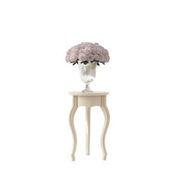 Conjunto De Mesa Lateral E Apoio Duquesa Off White - 3