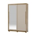 Ver imagem 6 de Guarda Roupa Roupeiro Solteiro Dubai Infinity 2 Portas de Correr c/ Espelho Nature Fendi Vila Rica