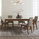 Ver imagem 1 de Mesa de Jantar Addar 180 cm - Natural c/ Vidro Off White
