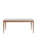 Ver imagem 1 de Mesa de Jantar Addar 180 Cm - Natural C/ Vidro Off White