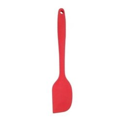 Kit 5 Utensílios De Silicone Colher Vazada Raspador Concha Espatula - Vermelho - 4